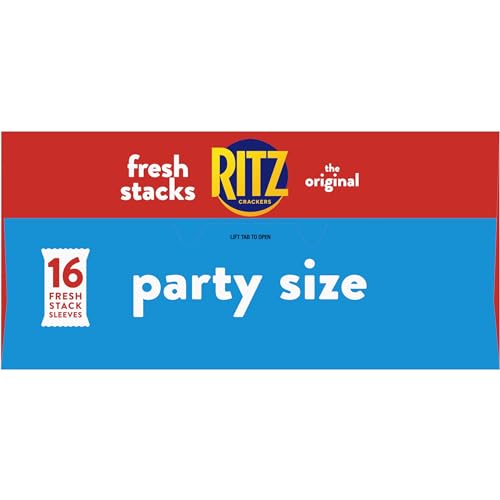 RITZ Fresh Stacks Original Crackers, Party Size, Travel Snacks, 23.7 oz (16 Multi Snack Packs)