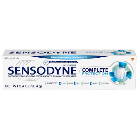 Sensitive Toothpaste for Sensitive Teeth, Complete Protection, 3.4 Ounce (Pack of 2)