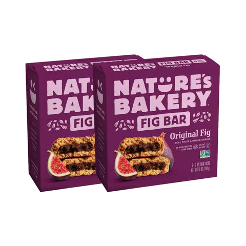 Whole Wheat Fig Bars, Original, Real Fruit, Vegan, Non-Gmo, Snack Bar, 6 Twin Packs, 12 Oz, 2 Boxes