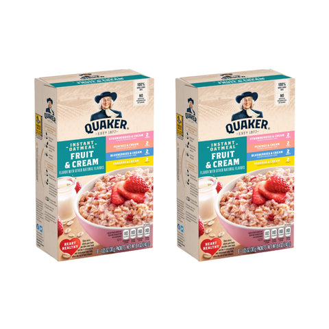 Instant Oatmeal Fruit & Cream Variety Pack, 16 - 1.05 Ounce (Pack of 2 Boxes)