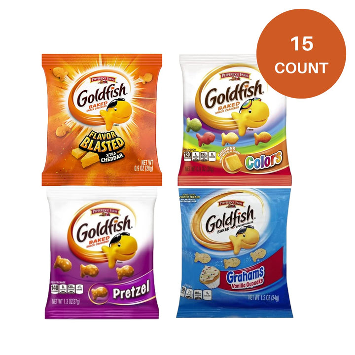 Goldfish Crackers Variety Pack, 1 Oz, 15 Count